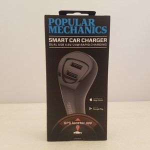 Smart Car Charger Dual USB by Popular Mechanics Rapid Charge Locate App